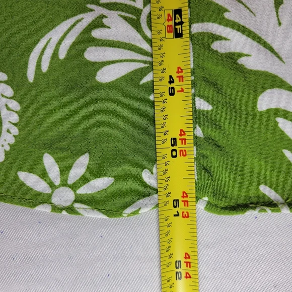 Zara Lilou Midi Dress Size S Green White Tropical Floral Belted Flowy Viscose - Picture 8 of 11